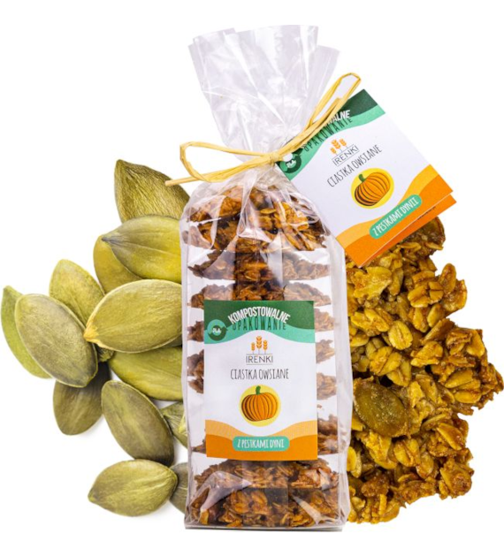 Ciastka owsiane z pestkami dyni 175g IRENKI