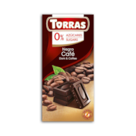 Czekolada gorzka z kawą bez cukru 75g TORRAS