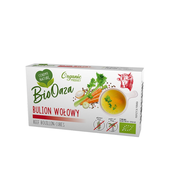 Kostki rosołowe / Bulion wołowy bezglutenowy 6 sztuk BIO OAZA BIO