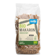 Makaron orkiszowy pełnoziarnisty świderki 400g NIRO BIO
