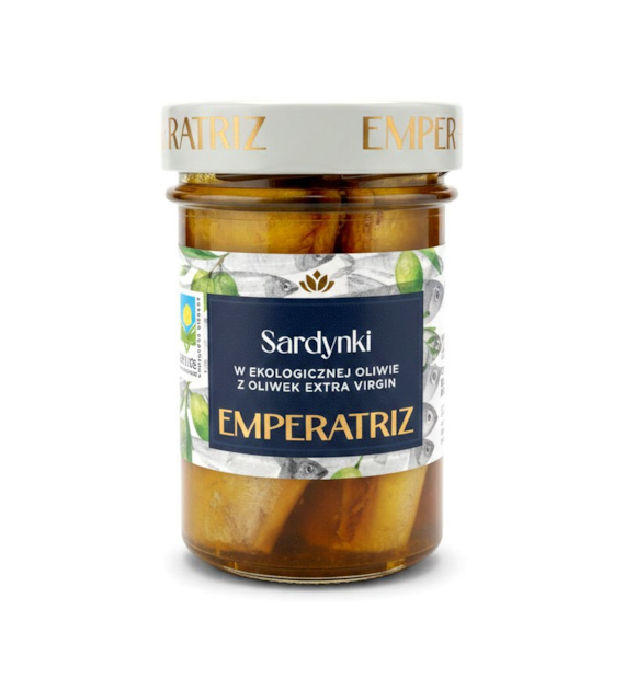 Sardynki w ekologicznej oliwie słoik 180g EMPERATRIZ