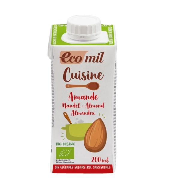 Śmietanka migdałowa bez cukru 200ml ECOMIL BIO