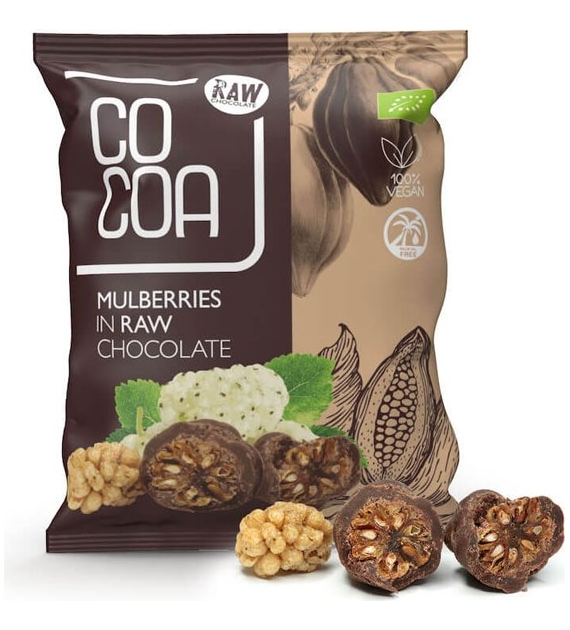 Morwy tureckie w surowej czekoladzie RAW 70g COCOA BIO