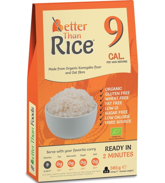 Makaron konjac rice w kształcie ryżu 385g BETTER THAN FOODS BIO