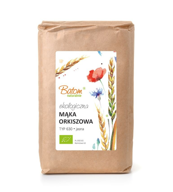 Mąka orkiszowa TYP 630 jasna 1kg BATOM BIO