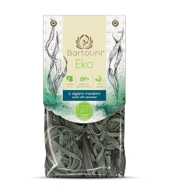 Makaron pszenny durum tagliatelle / Algi morskie 250g BARTOLINI BIO