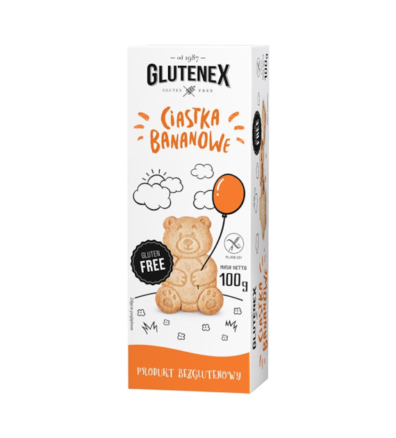 Ciastka bananowe bezglutenowe 100g GLUTENEX