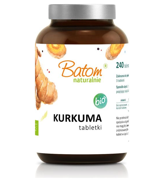 kurkuma 500mg tabletki 240szt. BATOM BIO - suplement diety