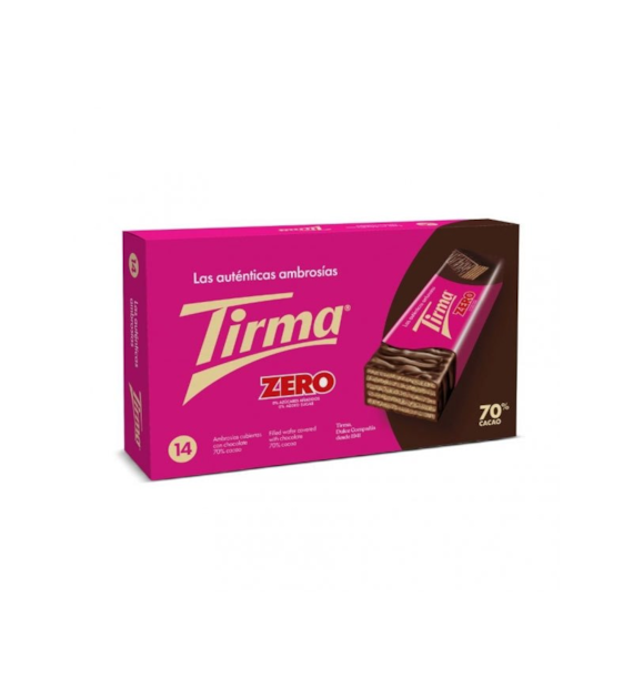 Wafelki w gorzkiej czekoladzie bez cukru 301g TIRMA
