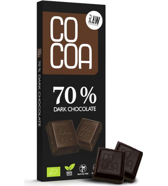 Czekolada RAW surowa ciemna 70% 40g COCOA BIO
