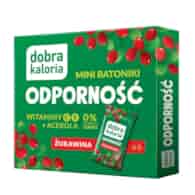 Mini batoniki Odporność z żurawiną bez cukru 102g DOBRA KALORIA