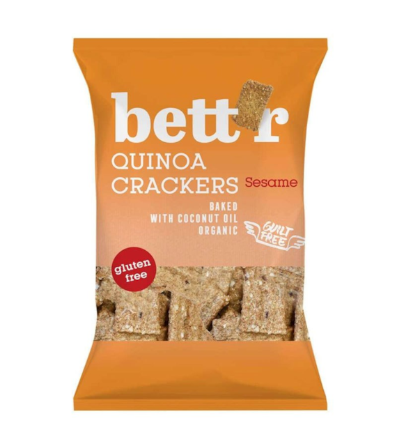 Krakersy quinoa Sezam bezglutenowe 100g BETTR BIO