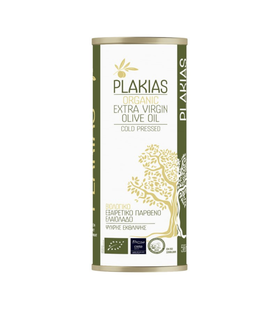 Oliwa z oliwek extra virgin Grecja Kreta puszka 500ml PLAKIAS BIO