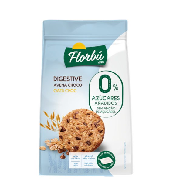 Ciastka owsiane z czekoladą bez dodatku cukru 245g FLORBU
