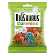 Żelki owocowe kwaśne Dinozaury bez żelatyny 80g BIOSAURUS BIO