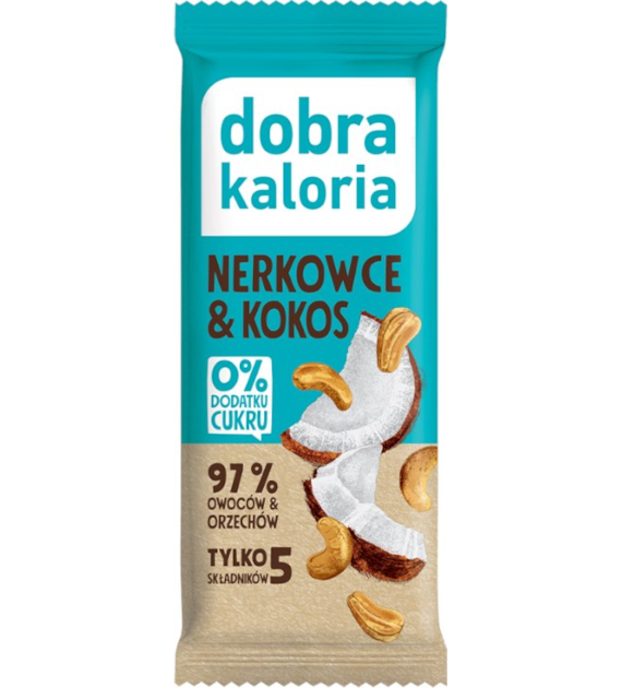 Baton daktylowy nerkowce & kokos bez cukru 35g DOBRA KALORIA