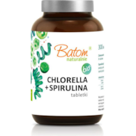 Chlorella + spirulina 500mg tabletki 240szt. / 120g BATOM BIO - suplement diety
