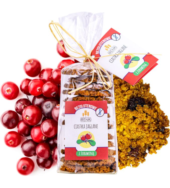 Ciastka jaglane z żurawiną 175g IRENKI