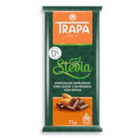 Czekolada mleczna z migdałami Stevia bez cukru 75g TRAPA