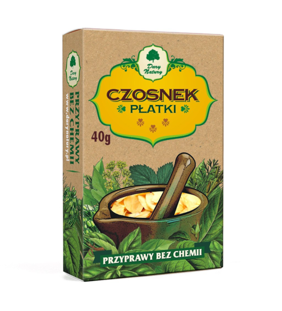 Czosnek płatki 40g DARY NATURY