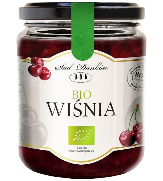 Dżem wiśniowy słodzony sokiem jabłkowym 260g SAD DANKÓW BIO
