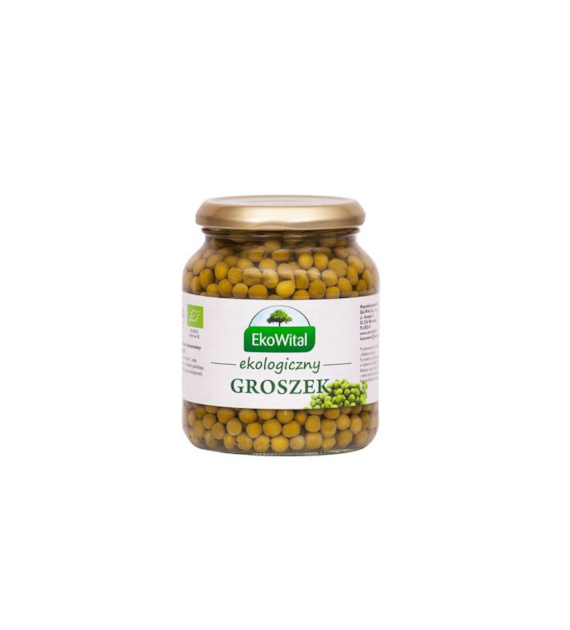 Groszek zielony w zalewie słoik 350g EKOWITAL BIO