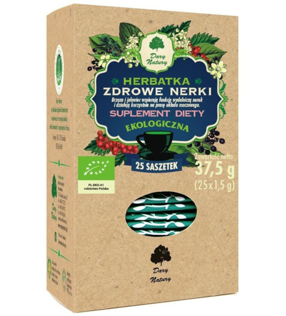 Herbatka Zdrowe Nerki ekspres 25T DARY NATURY BIO - suplement diety - najlepiej spożyć przed: 01.02.2028