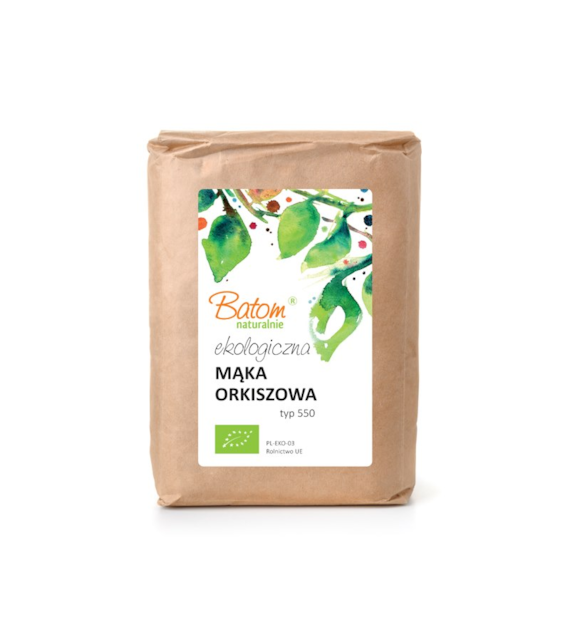 Mąka orkiszowa TYP 550 biała drobna 500g BATOM BIO