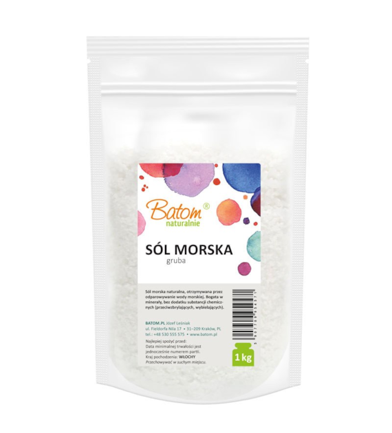 Sól morska gruba 1kg BATOM