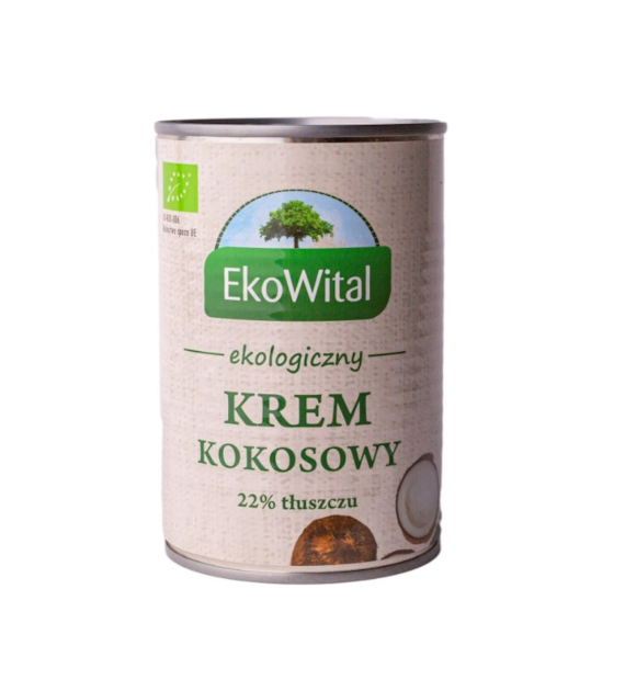 Krem kokosowy w puszce 22% 400ml EKOWITAL BIO