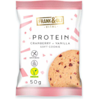 Miękkie ciasteczko proteinowe żurawina & wanilia bez cukru 50g FRANK&OLI