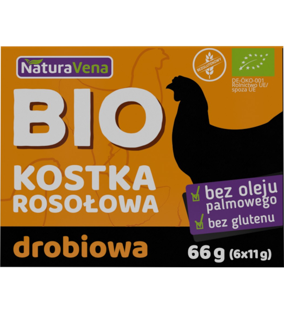 Kostki rosołowe / Bulion drobiowy bezglutenowy 6szt. NATURAVENA BIO