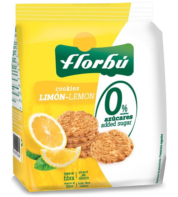 Ciastka cytrynowe bez dodatku cukru 130g FLORBU