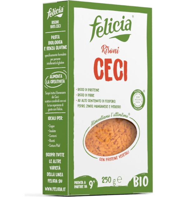 Makaron z ciecierzycy risoni bezglutenowy 250g FELICIA BIO