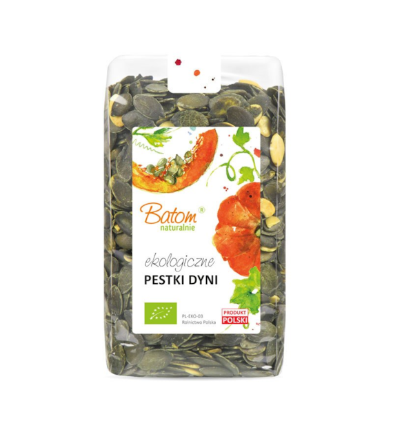 Pestki dyni ciemnozielone 500g BATOM BIO Kraj pochodzenia: Polska