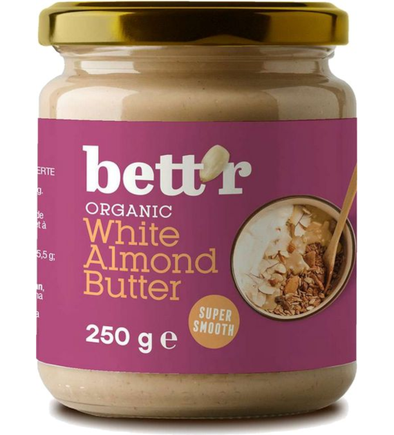 Masło migdałowe białe 100% 250g BETTR BIO