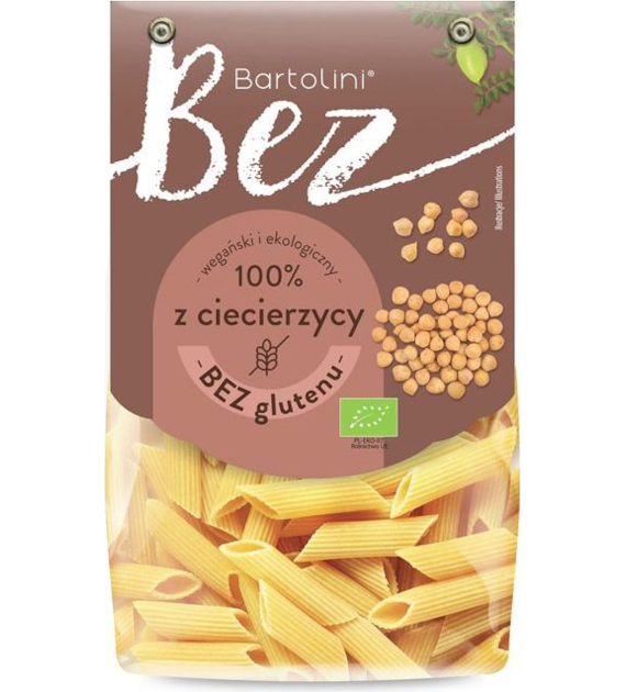 Makaron z ciecierzycy pióra penne bezglutenowy 250g BARTOLINI BIO