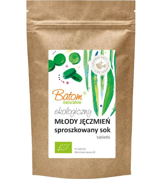 Młody jęczmień sproszkowany sok 500mg tabletki 500szt. BATOM BIO - suplement diety
