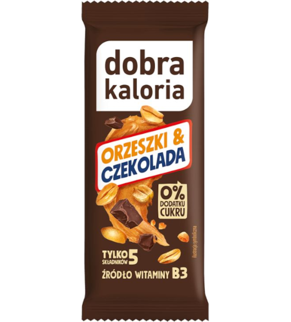 Baton daktylowy Orzeszki & czekolada bez cukru 35g DOBRA KALORIA