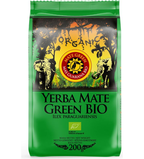 Yerba Mate z guaraną 200g MATE GREEN BIO - najlepiej spożyć przed: 30.07.2027