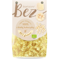 Makaron kukurydziany z białej kukurydzy świderki / fusilli bezglutenowy 250g BARTOLINI BIO