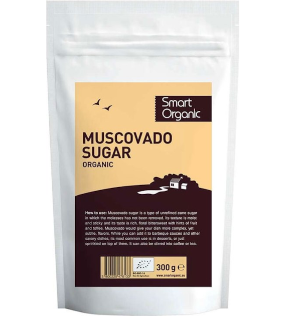 Cukier trzcinowy Muscovado 300 g SMART ORGANIC BIO