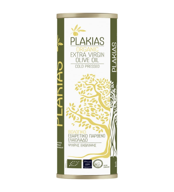 Oliwa z oliwek extra virgin Grecja Kreta puszka 1l PLAKIAS BIO