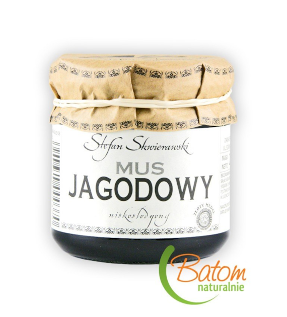 Mus jagodowy niskosłodzony 200g SKWIERAWSKI