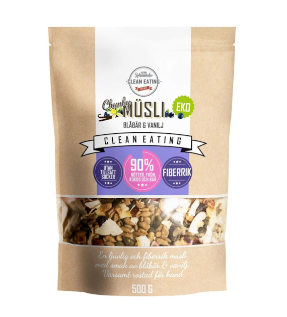 Musli Jagoda & Wanilia bez cukru 500g CLEAN EATING BIO