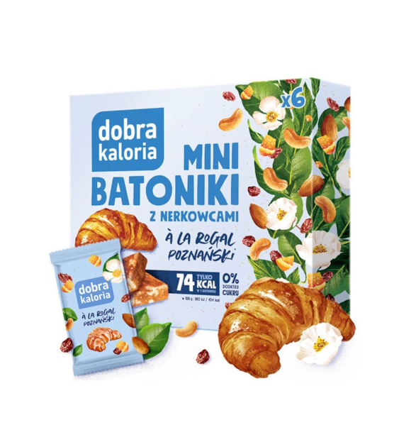 Batoniki z nerkowców à la rogal poznański bez cukru 6szt DOBRA KALORIA