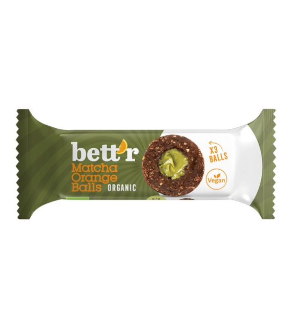 Przekąska Balls owocowa z nadzieniem matcha 45g BETTR BIO