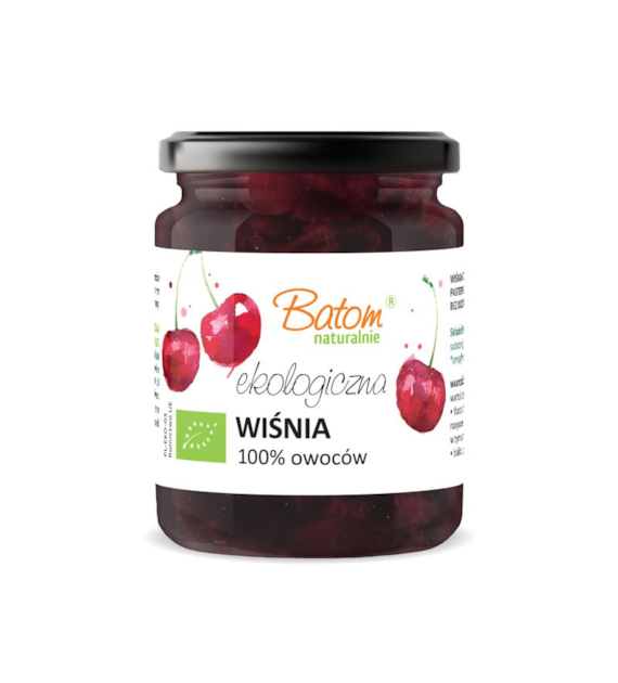 Dżem wiśniowy 100% owoców bez cukru 260g BATOM BIO