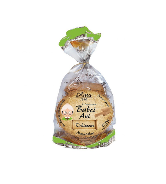 Ciasteczka orkiszowe Babci Ani naturalne bez cukru 100g ANIA
