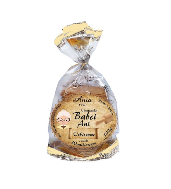 Ciasteczka orkiszowe Babci Ani waniliowe bez cukru 100g ANIA